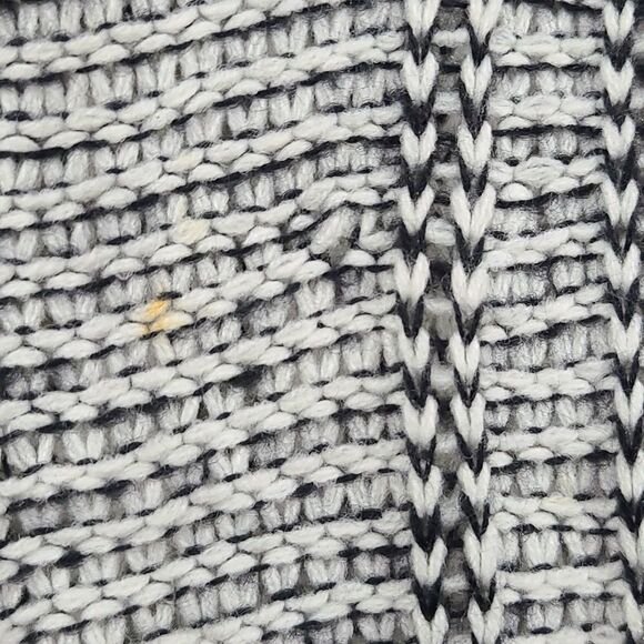 Maurices Woman XS Cowl Neck Pullover Chunky Cable Knit Sweater Tunic Black/White - Picture 4 of 9